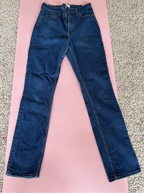 Abercrombie & Fitch Dark Blue Straight-Leg Women's Jeans